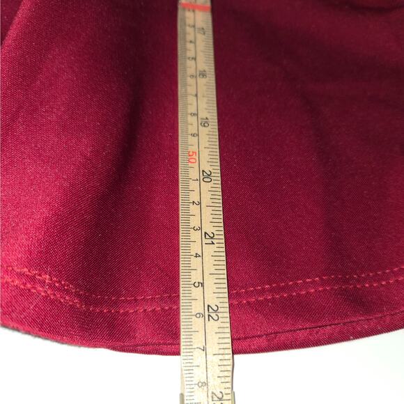 Womens Medium Sleeveless Top Stretch Peplum Maroon Lace Vamp Goth Whimsigoth - Picture 6 of 9